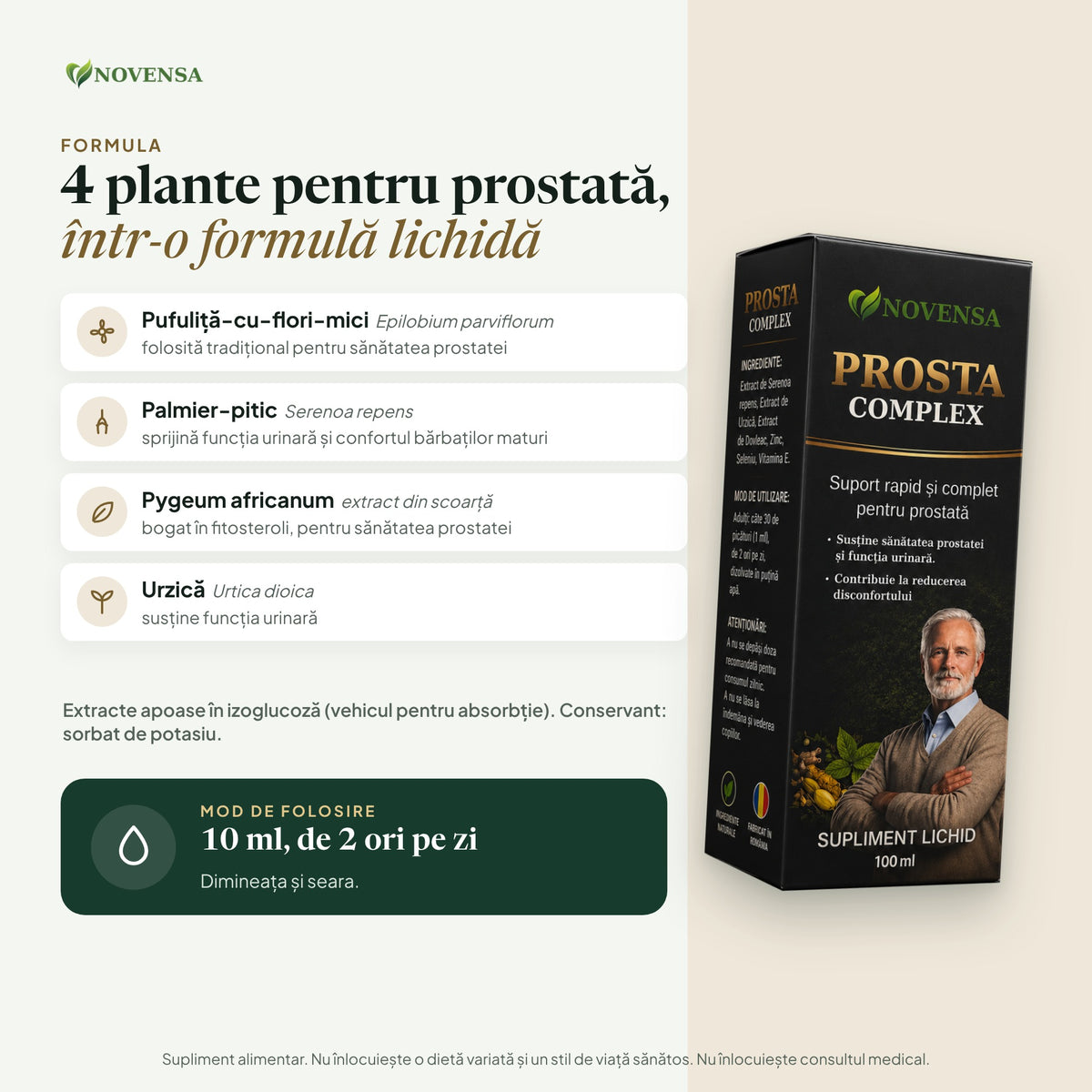 Complex lichid pentru prostată - elimină usturimea și urinările frecvente