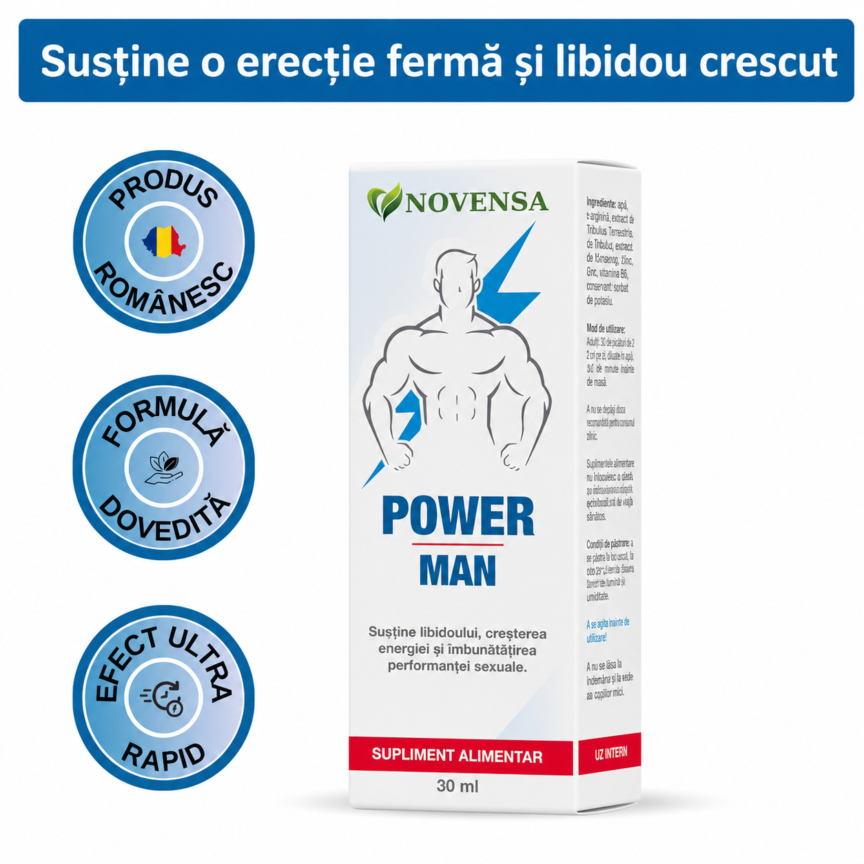 PowerMan Spray Oral - pentru susținerea sănătății sexuale și a vitalității masculine
