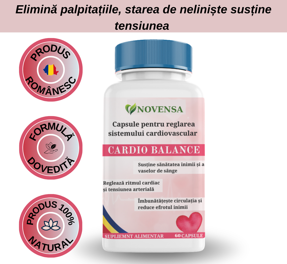 Cardio Balance - Capsule pentru inimă, tensiune și palpitații