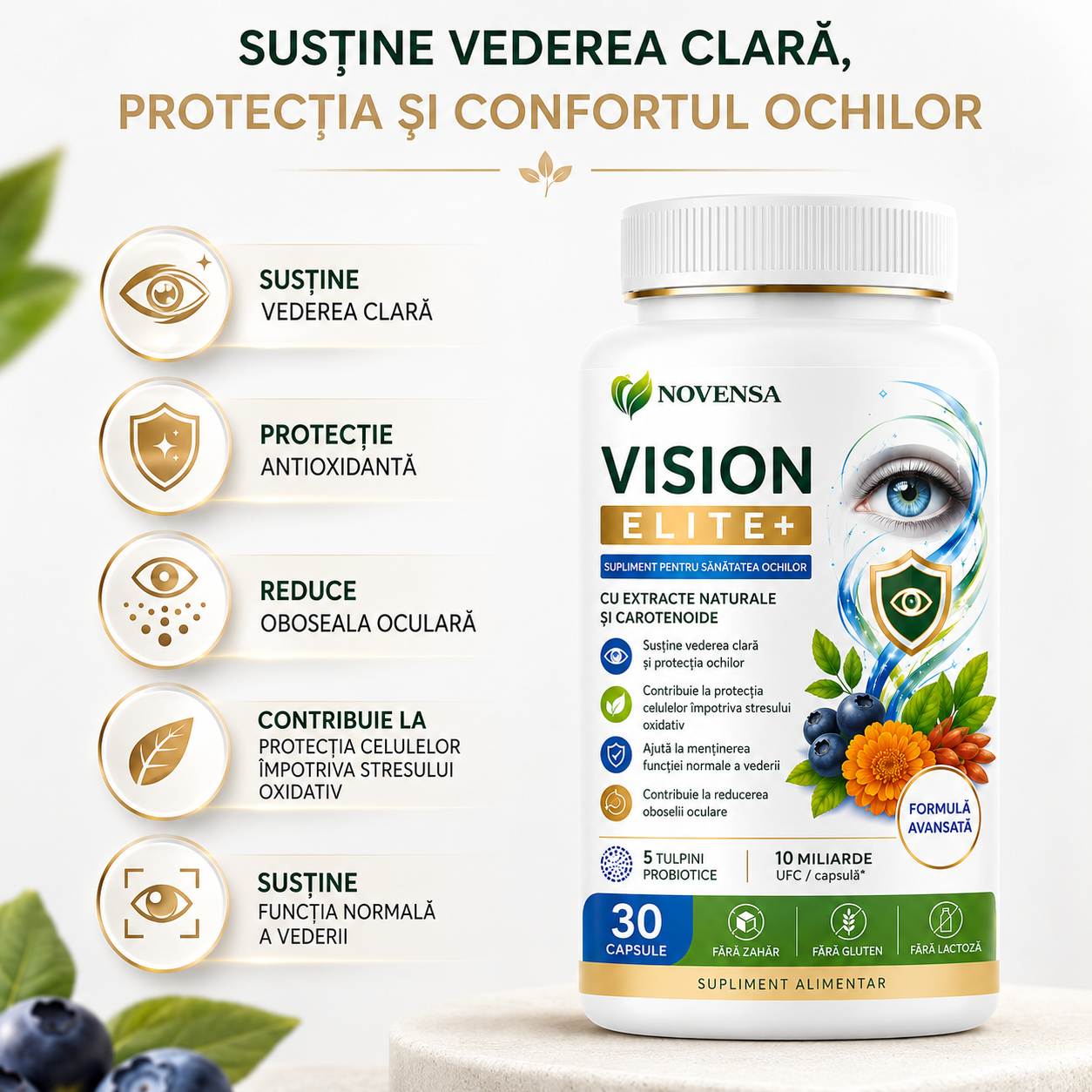 Vision Elite+ Capsule pentru sănătatea și îmbunătățirea vederii