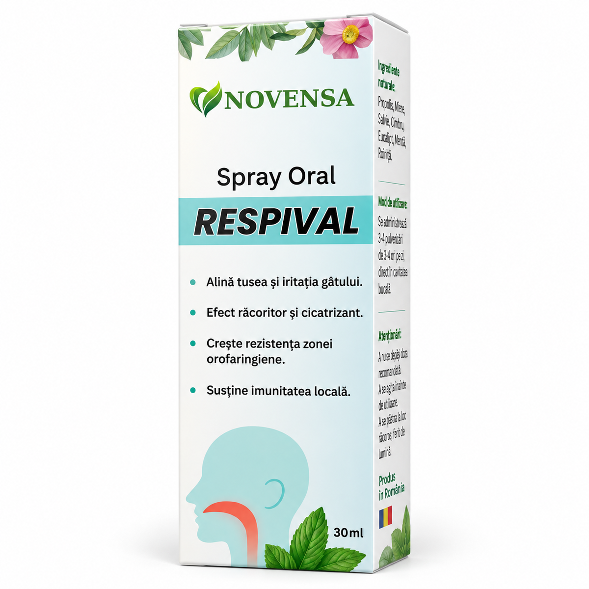 Spray de plante pentru curățarea plămânilor și anti-tuse RESPIVAL