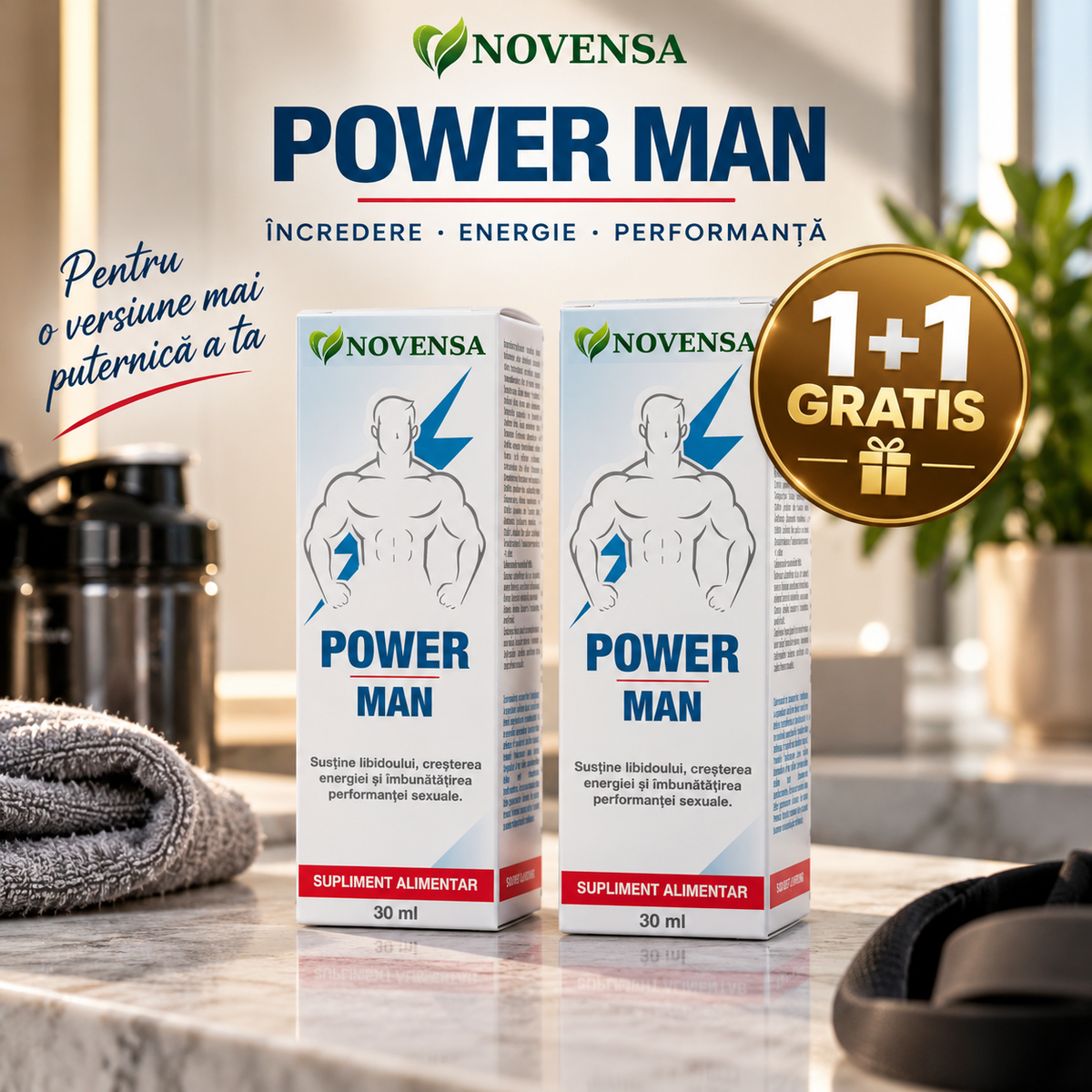 1+1 Spray pentru potență și îmbunătățirea performanței sexuale - Power Man