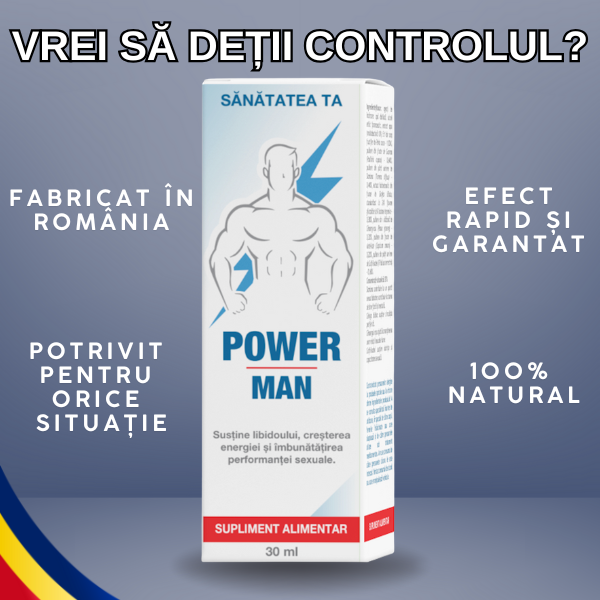 PowerMan Spray Oral - pentru susținerea sănătății sexuale și a vitalității masculine