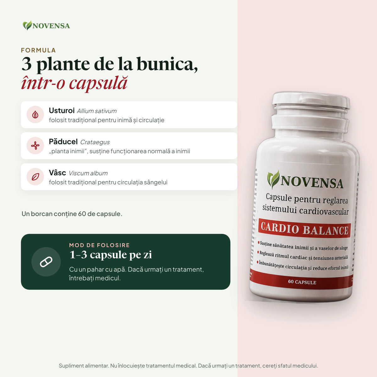Cardio Balance - Capsule pentru inimă, tensiune și palpitații